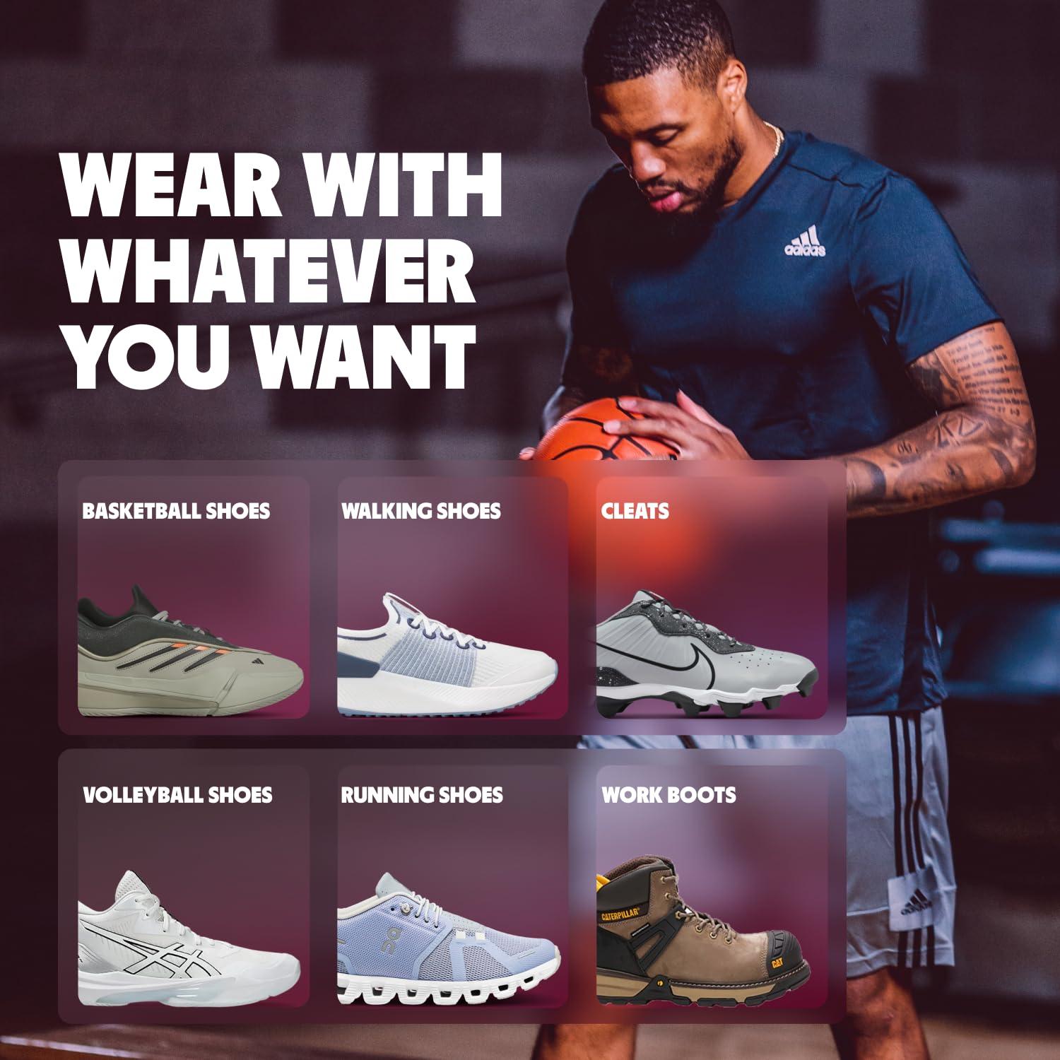 Move Move Game Day Pro- Ultimate Performance Sports Insoles for Basketball, Volleyball, Football, Tennis, Athletics, Baseball, Running, and Active Lifestyle. Extra Shock Absorption (M 12-12.5/WM 13.5-14)