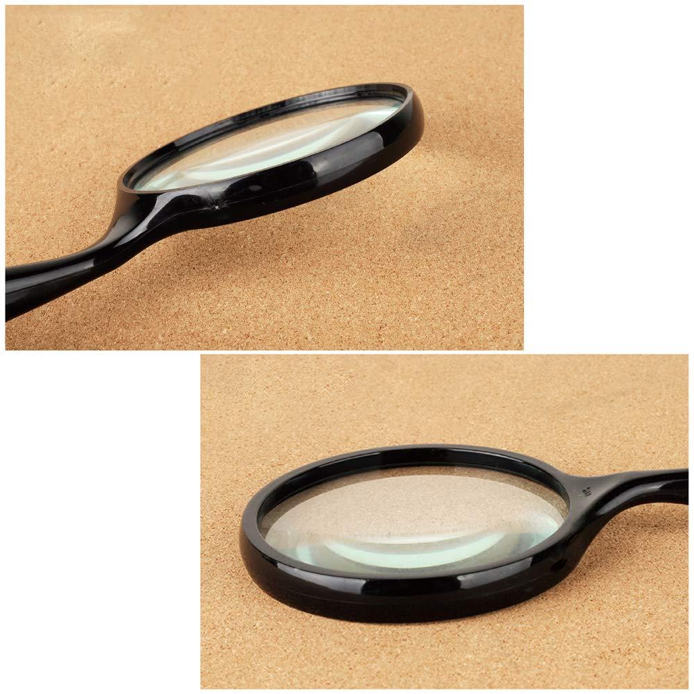 LUSTAR 10x Handheld Magnifying Glass Magnifier for Children and The Elderly for Reading Scientific Observation Daily Life