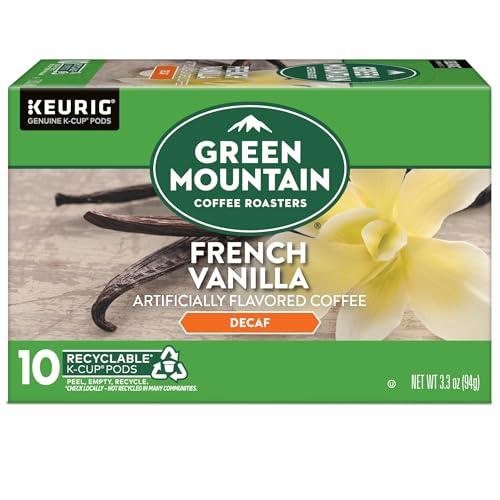 Green Mountain Coffee Roasters Green Mountain Coffee Roasters French Vanilla Decaf Keurig Single-Serve K-Cup pods, Light Roast Coffee, 60 Count (6 Packs of 10)