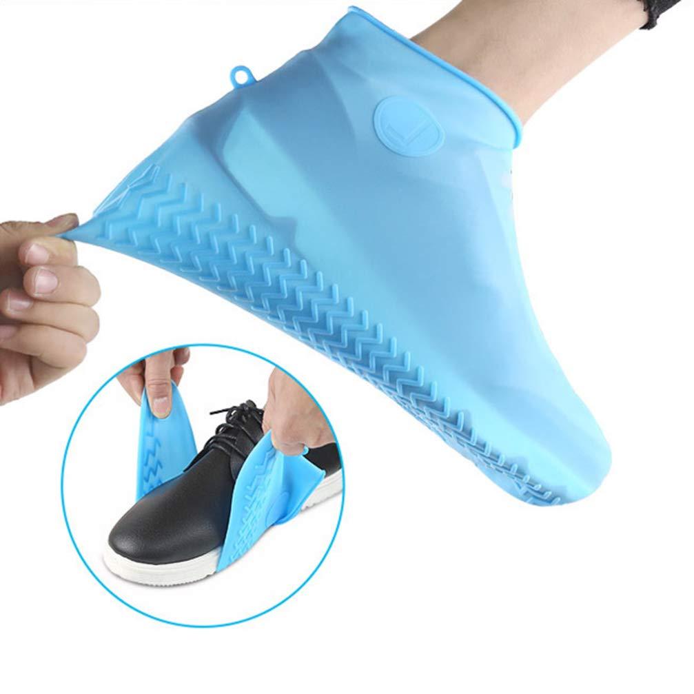 Healifty Healifty 1 Pair Shoe Covers for Rain Shoes Cover Silicone Shoe Covers Rainproof Shoe Protectors Anti-Slip Shoe Cover Rainproof Overshoes Silicone Shoes Case Rain Boots Women\'s Emulsion