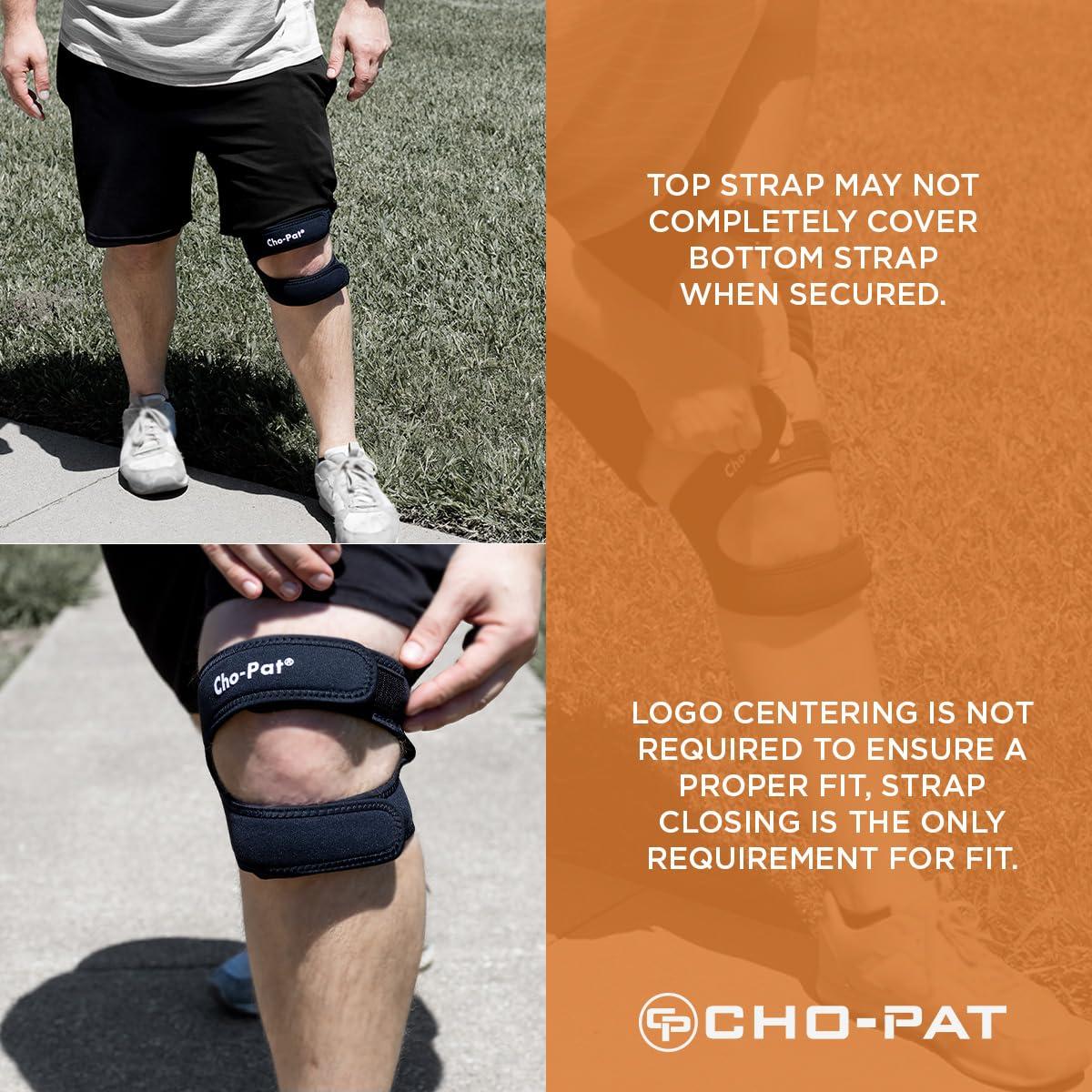 Cho-Pat Cho-Pat Dual Action Double-Layer Adjustable Knee Strap, Pain Relief for Chondromalacia, Osgood Schlatters, Tendonitis, and Meniscus Tears, Small, 1 Pair