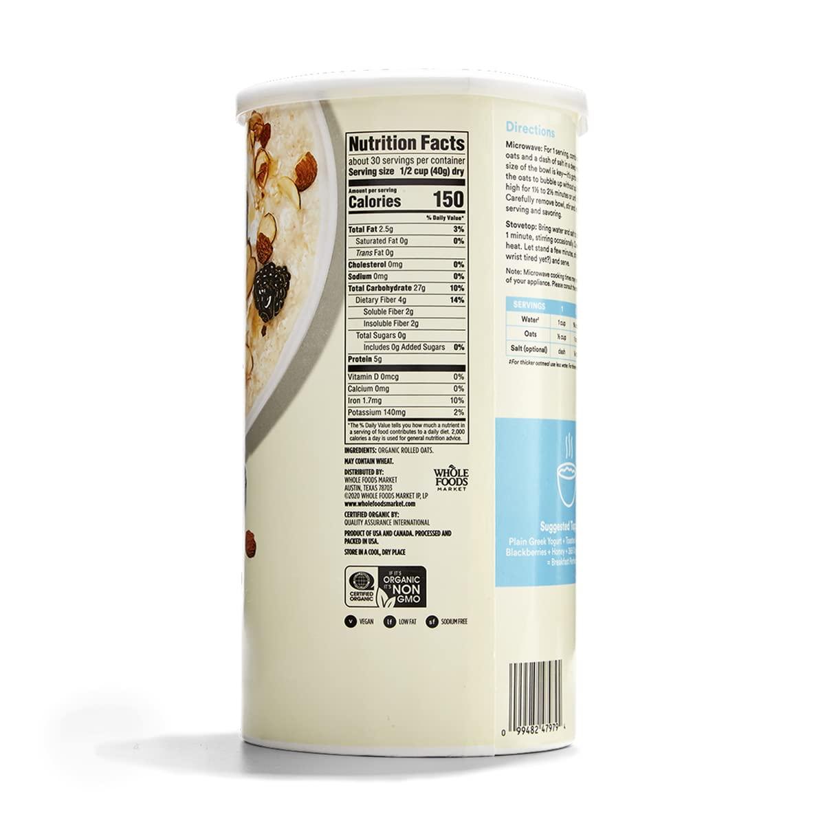 365 by Whole Foods Market 365 by Whole Foods Market, Organic Quick Oats, 42 Ounce