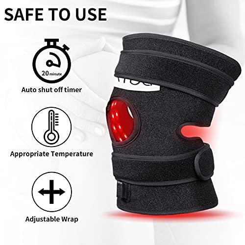 Talsafe Red Light Therapy Device for Joint Pain Relief, 880nm Infrared Light Therapy Wearable Adjustable Wrap for Knee Elbow, Home Use Led Light Therapy Pads