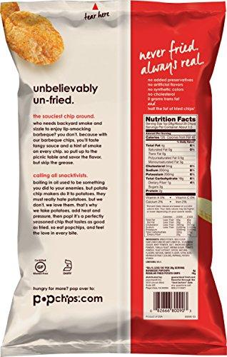 popchips Popchips Potato Chips, BBQ Potato Chips, 6 Count (3.5 oz Bags), Gluten Free Potato Chips, Low Fat, No Artificial Flavoring, Kosher