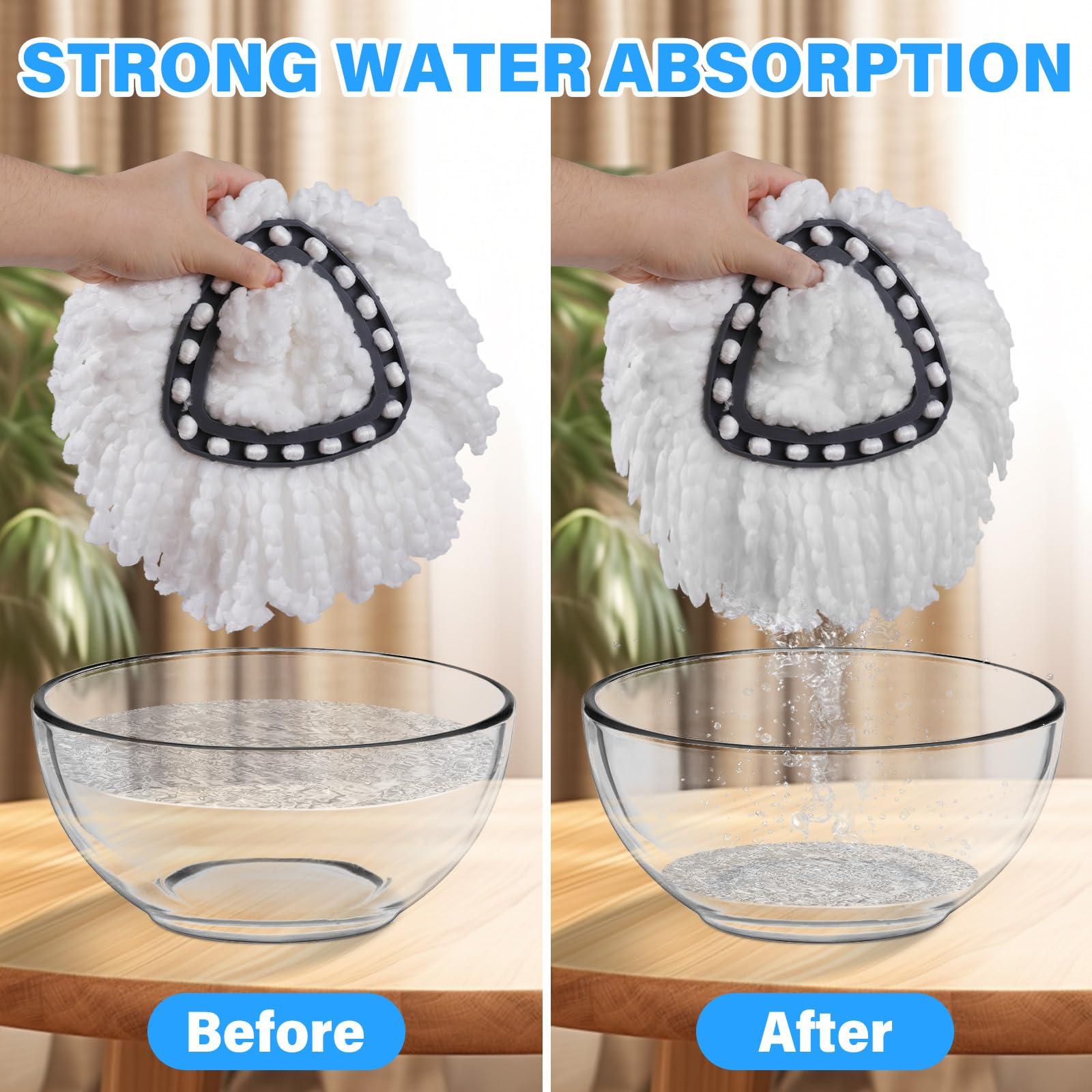 TATAANTY Mop Replacement Heads for O cedar Mop Replace Head Easy Wring Spin Mop Heads Replacements Easy to Clean Install and Replaceable Mop Head Machine Washable(9pack)