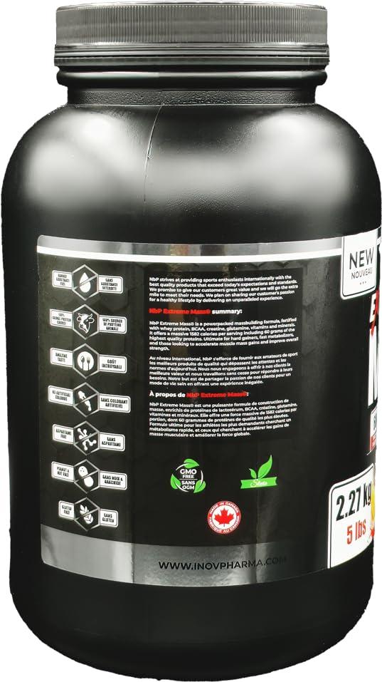 Sunshine Biopharma Extreme Mass Gainer Muscle Builder, 5 lbs (2.27 kg) Low Sugar high Calories for Intense Workouts