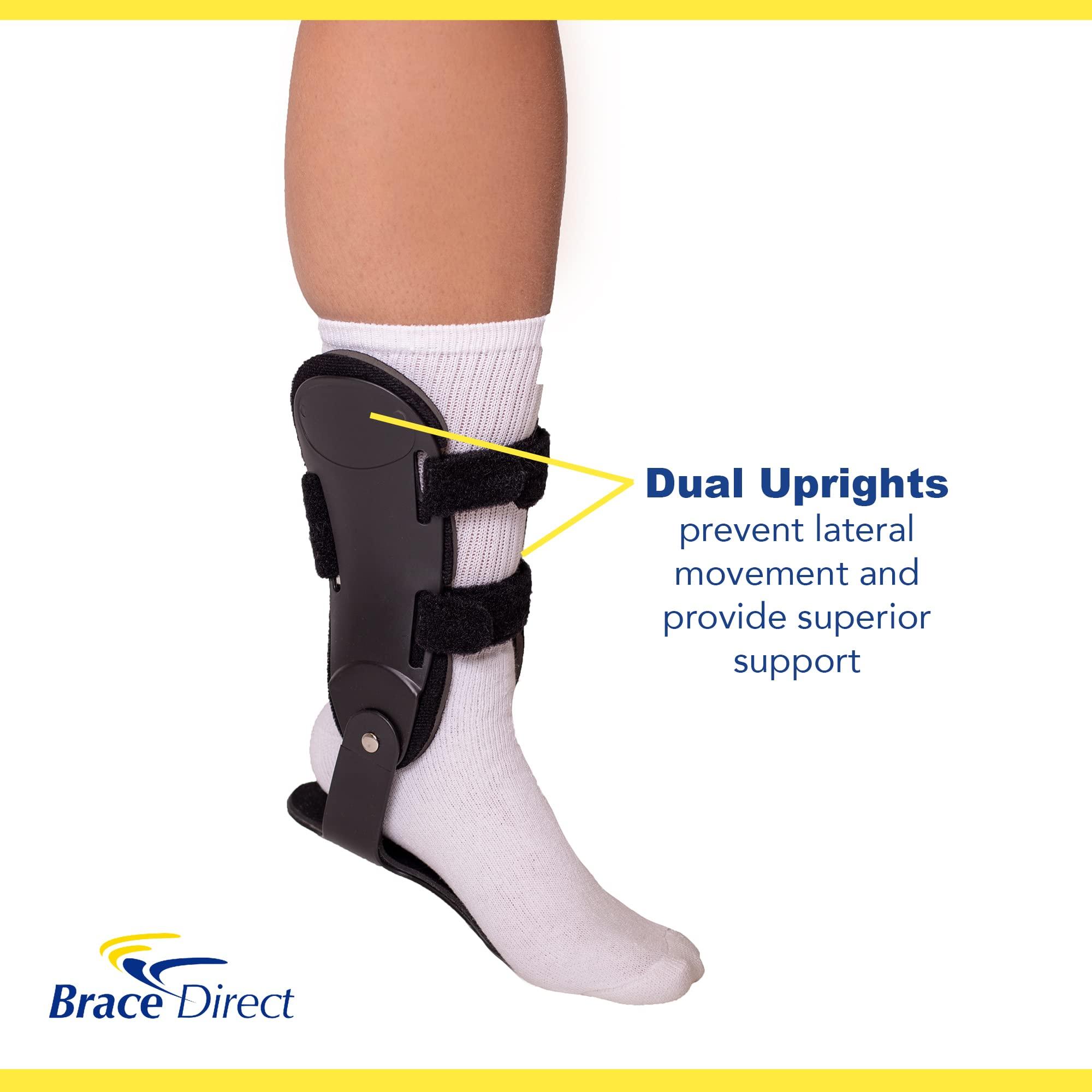 Brace Align Brace Align Semi-Rigid Ultra Active Ankle Brace- Hinged Ankle Stabilizer, Protection and Support for Sprains, Volleyball, Basketball, Tennis, Sports Injury- Left or Right Foot- PDAC L1906