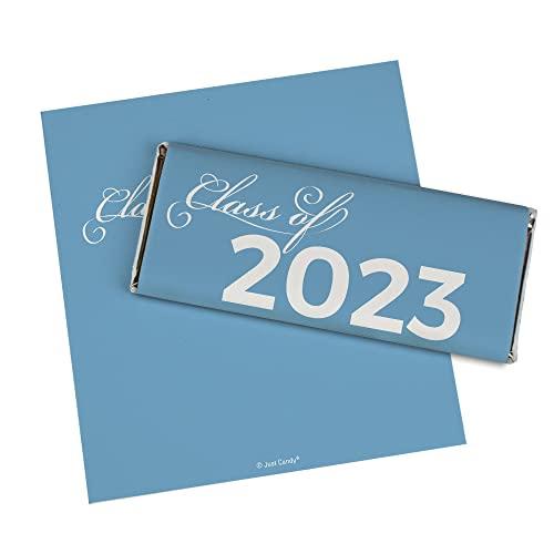 Just Candy 12ct Light Blue Graduation Candy Party Favors Class of 2024 Wrapped Chocolate Bars by Just Candy