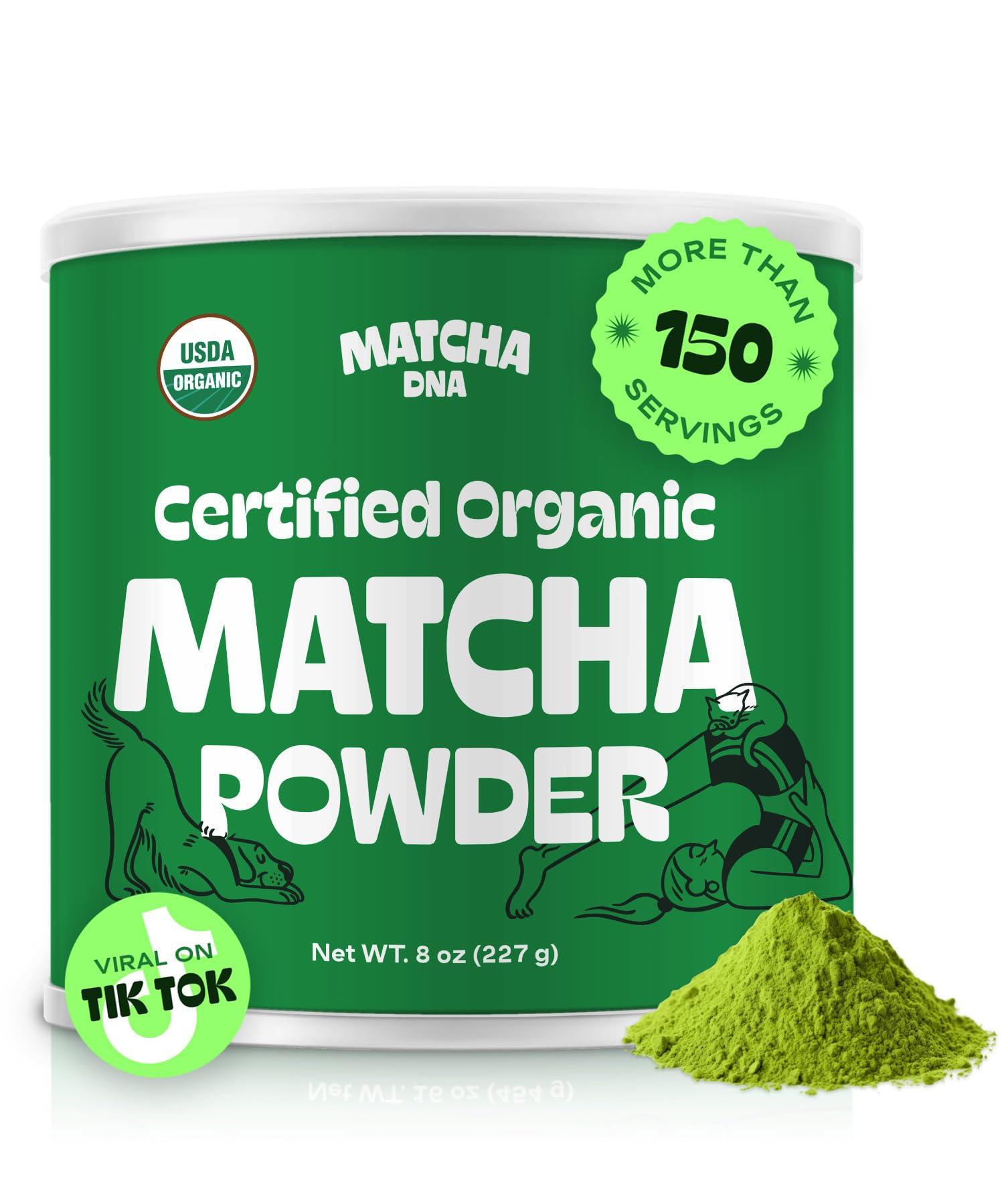 MATCHA DNA MATCHA DNA Certified Organic Matcha Green Tea Powder (8 oz TIN CAN)