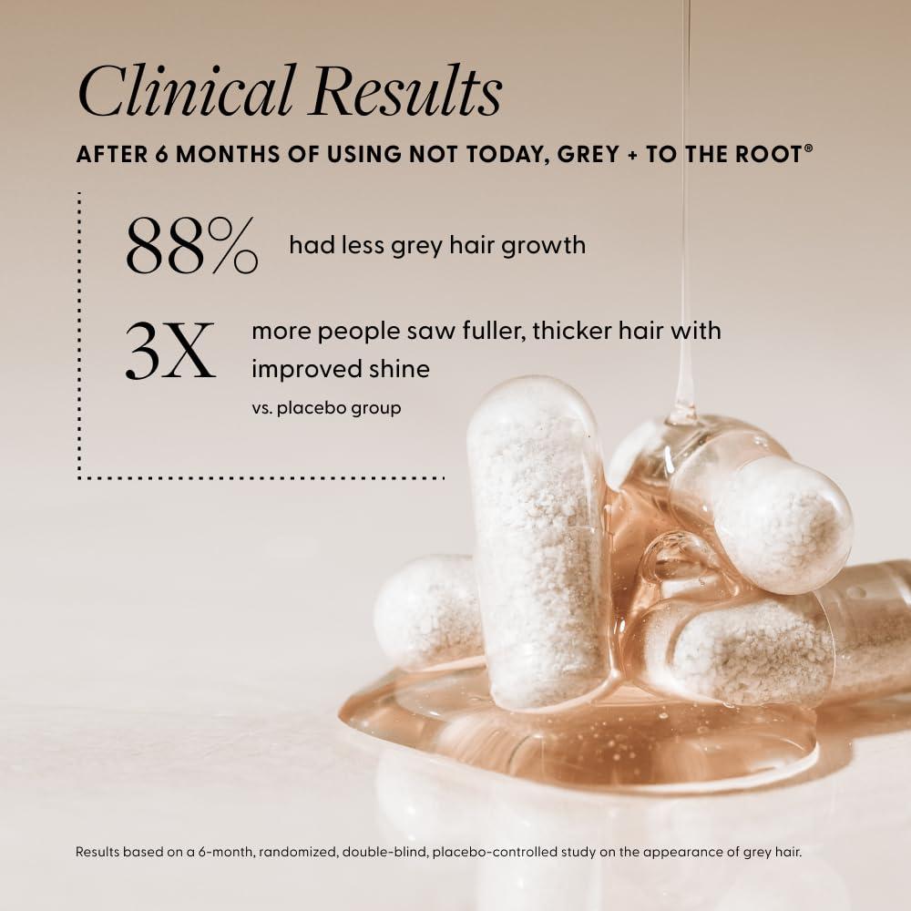 Arey Not Today, Grey Daily Hair Supplement | Slows Grey Hair Growth & Repigment | Promotes Healthier, Thicker Hair | Biotin, B +D Vitamins & Proprietary Complex | Vegan & Gluten Free (1 Month Supply)