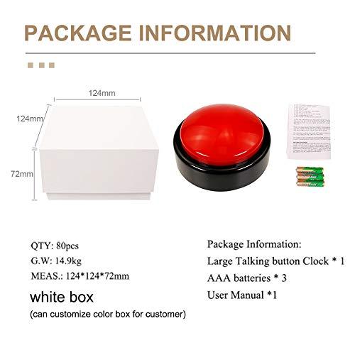 Cover Large Talking Clock for Visually impaired- Telling Time, Date and Week of Day, Perfect for The Blind, Elderly or Visually impaired-Upgrade Version (Green+Black) (RED+Black)