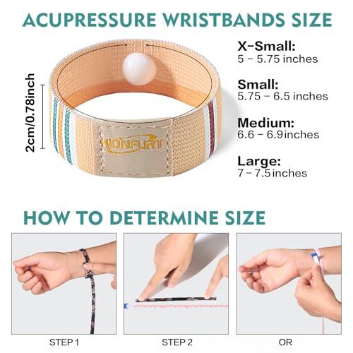 Hionfurt Hionfurt Nausea Relief Motion Sickness Bands, Sea Sickness Wristbands Motion Sickness (Cruise,Plane) Morning Sickness Anti Nausea Relief Wristband Bracelets for Pregnant Women and Adult Kids(2 Pairs)