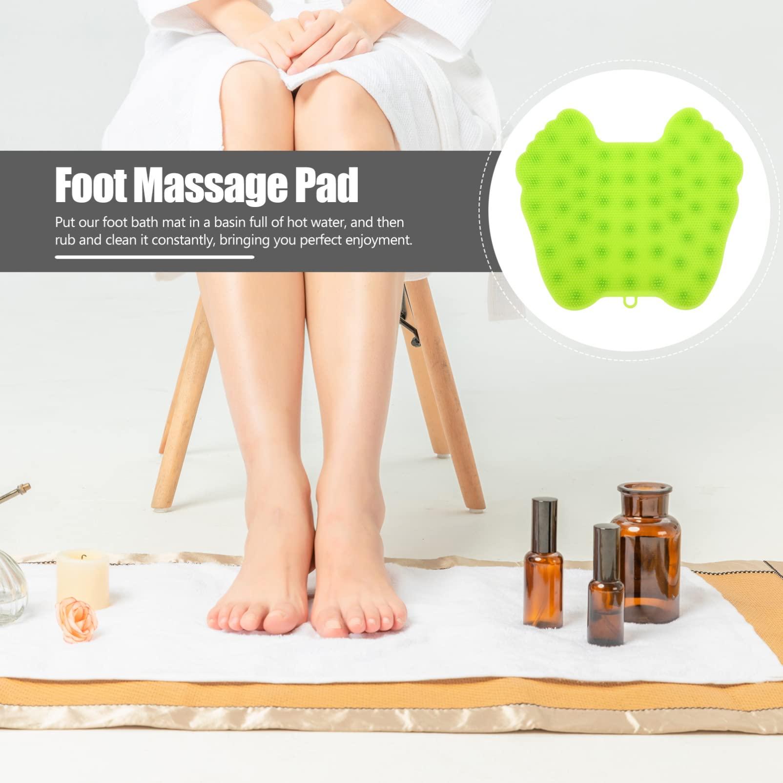 Mobestech 1pc Silicone Foot Brush Shower Foot Scrubber Bathroom Non-skid Foot Scrubber Back Massage Pads Bathroom Massage Pad Silicone Massage Mat Foot Brush Cleaner Foot Cleaner Back Brush