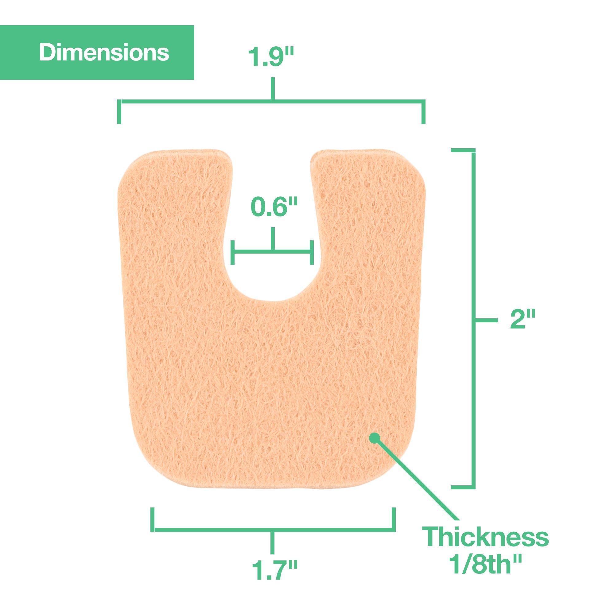 ZenToes ZenToes U-Shaped Felt Callus Pads | Protect Calluses from Rubbing on Shoes | Reduce Foot and Heel Pain | Pack of 24 1/8” Self-Stick Pedi Cushions