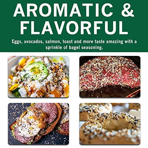 Spices Village SPICES VILLAGE Everything Bagel Seasoning [ 8 oz ] Blend of Sea Salt, Minced Garlic, Onion Flakes, Sesame Seeds, Poppy - Kosher Certified, Gluten Free, Vegan, Keto Bagels, Resealable Bulk Bag