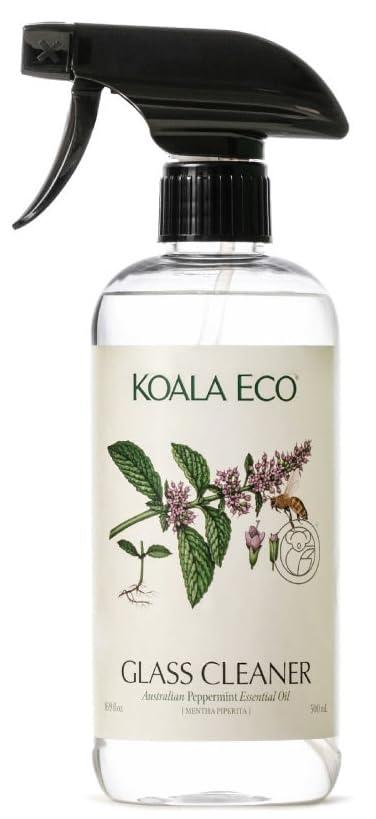 Koala Eco Koala Eco Natural Glass Cleaner - Plant-Based, Eco-Friendly - with Australian Peppermint Essential Oil - 16oz