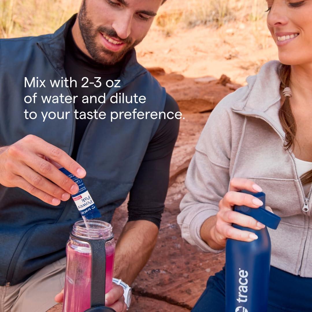 Trace Minerals Trace Minerals | Electrolyte Stamina Power Pak | 1200 mg Vitamin C | Non-GMO | Lemon Lime, Orange Blast, and Concord Grape | 30 Packets Variety (Pack of 3)