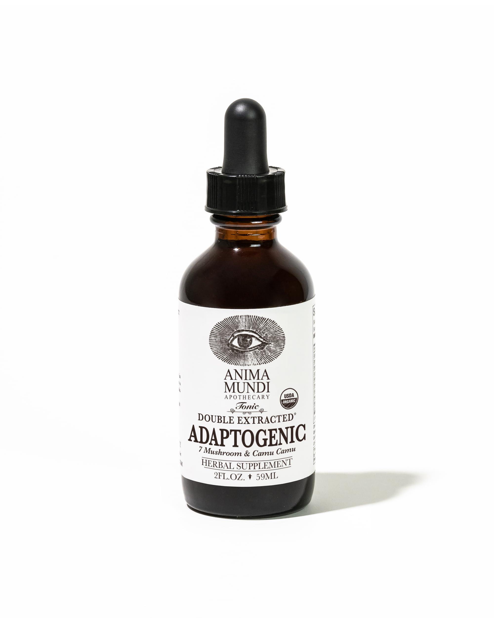 Anima Mundi Apothecary Anima Mundi Adaptogenic 7 Mushroom Drops - Adaptogenic Blend with Organic Mushroom Extracts - Liquid Immune Support Tincture with Reishi, Lion\'s Mane, Cordyceps & Chaga Mushroom Liquid Extract (2oz)
