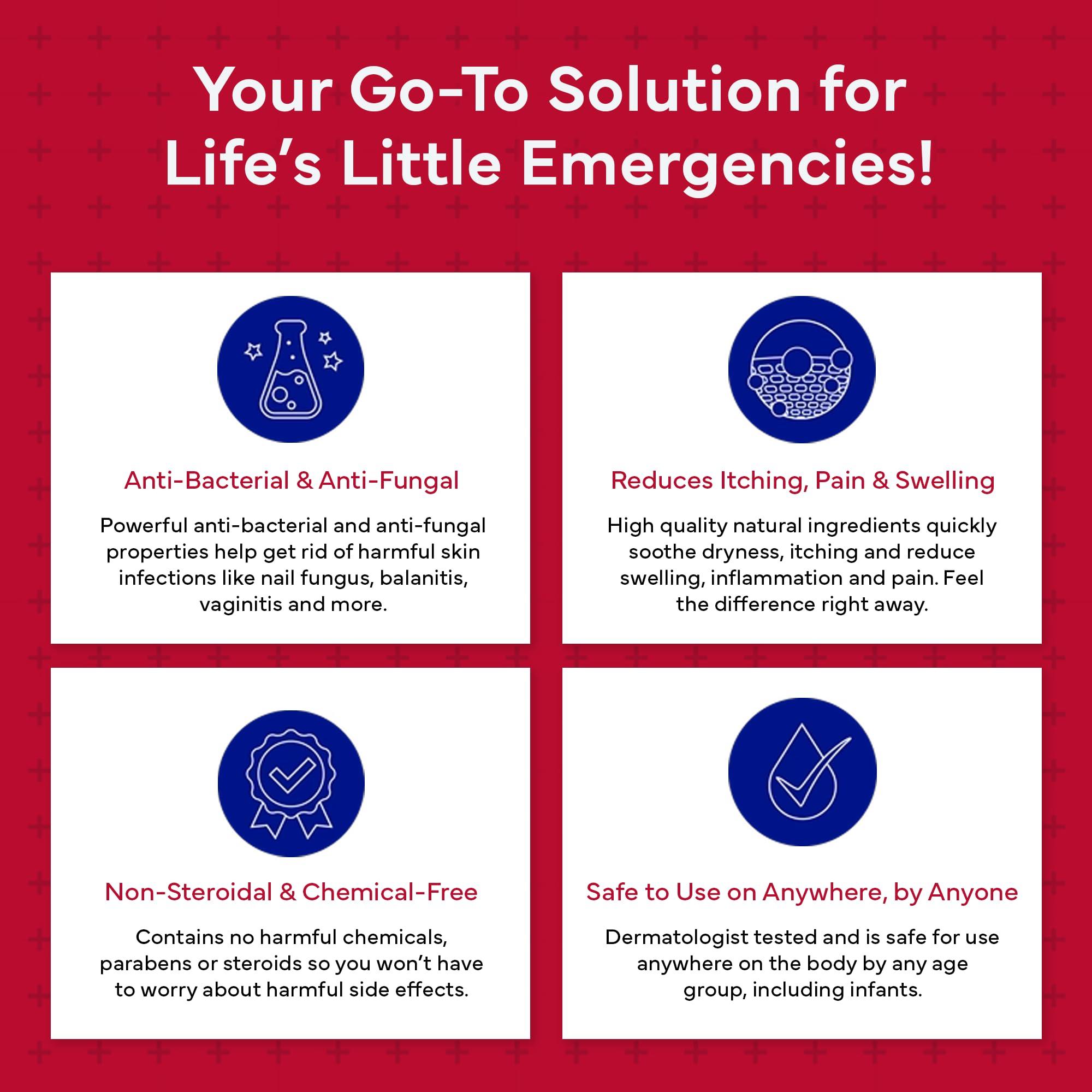 emuaid EMUAIDMAX First Aid Homeopathic Ointment, Natural Fast-Acting Topical Ointment for Resistant Skin Conditions, Reduces Itching, Pain, and Swelling, On-The-Go Travel Size, 0.35oz, 2 Pack