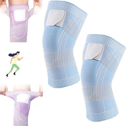 Vlrbfl Vlrbfl Converselyt Knee Compression Sleeve Knee Brace, Converselyt Compressa Knee Sleeve, Converse Lyte Knee Compression, Adjustable Knee Brace, Knee Brace for Men Women (Blue,Medium)