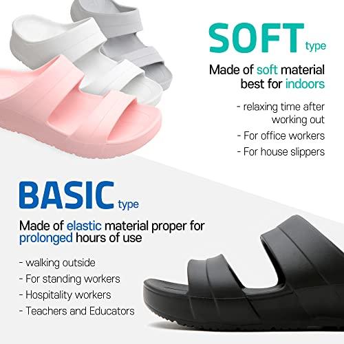 VAROFIT Varofit Arch Support Shoes for Plantar Fasciitis Orthotic Slippers for Flat Feet Women Stress Relief Flip Flops Lightweight Soft Slide Sandals for Men_Whitesoft5
