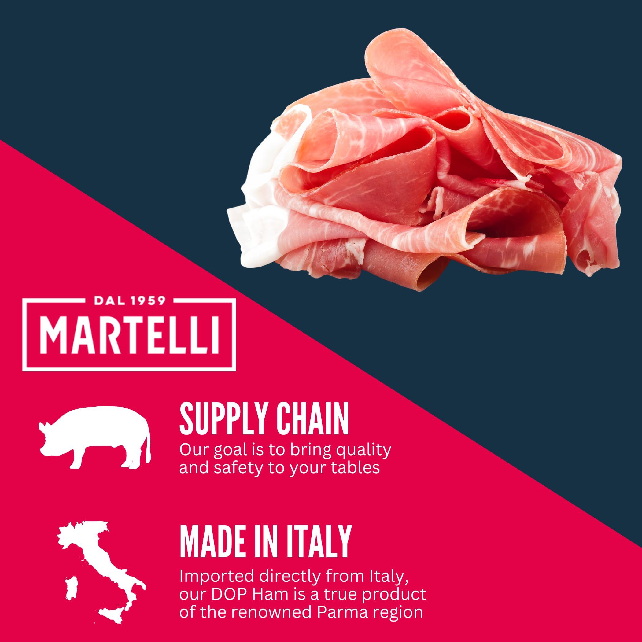 MARTELLI Prosciutto di Parma Protected Designation of Origin (approx 16 lbs) Whole Ham Boneless MARTELLI, Minimum 400 Days Aged, Product of Italy