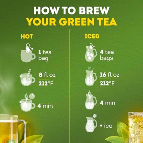 Lipton Lipton Signature Blend Green Tea Bags, Unsweetened Teabags for Hot or Iced Tea with Caffeine and Flavonoids, 240 Total Bags (40ct - Pack of 6)