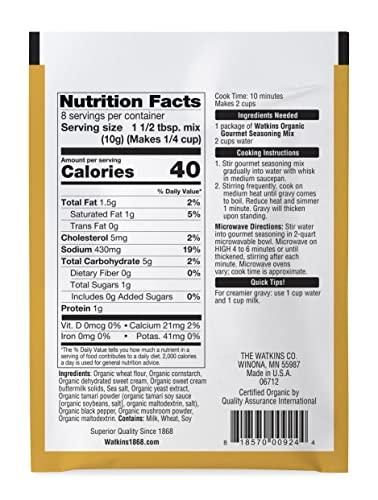 Watkins Watkins Organic Gourmet Seasoning Mix, Country Gravy, 2.82 Oz (Pack of 12)