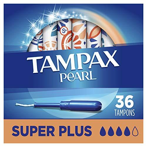 Tampax Tampax Pearl Plastic Tampons, Super Plus Absorbency, Unscented, 36 Count - Pack of 2 (72 Total Count)