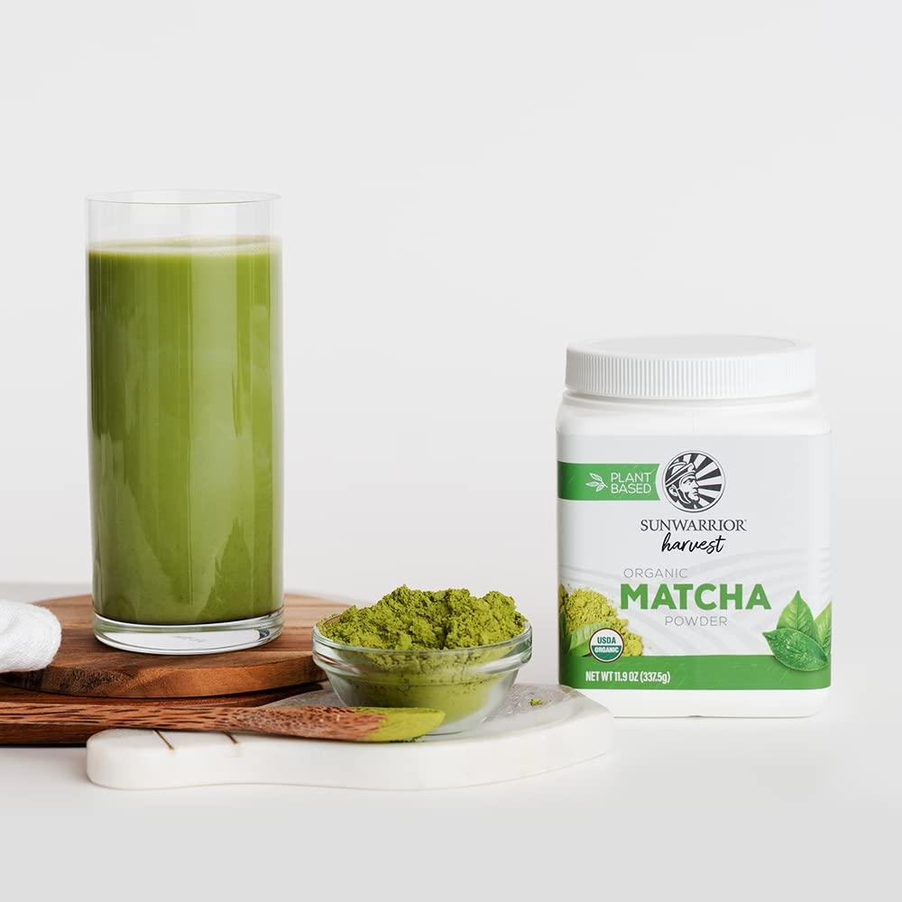 Sunwarrior Matcha Green Tea Powder | Keto Gluten Free Matcha Powder Organic Tea Culinary Grade for Smoothies Baking Teas Lattes Vegan Sugar Free Dairy Free | Harvest Organic Matcha 337g 225 Servings | Sunwarrior