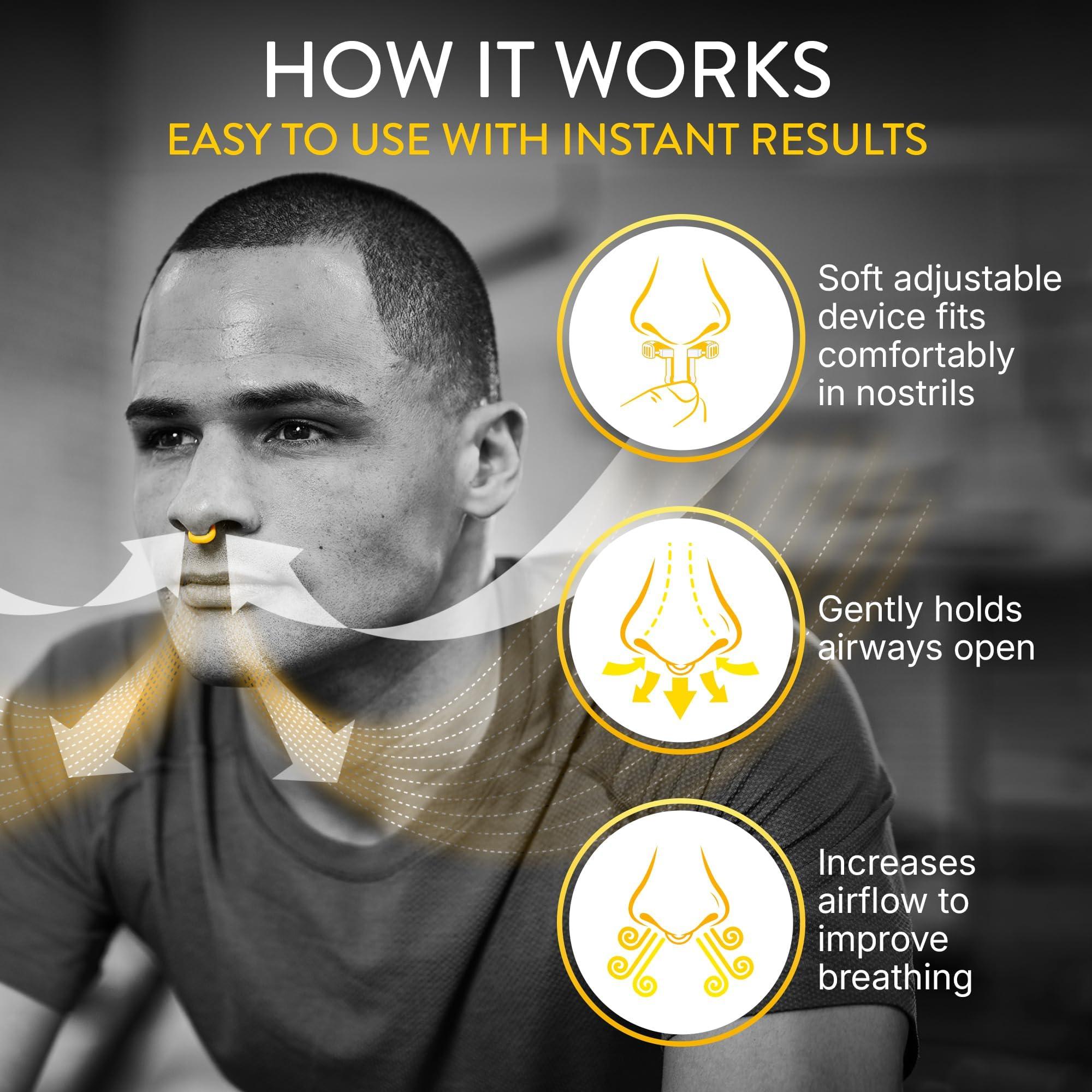 Rhinomed Limited Rhinomed Turbine Nasal Dilator for Athletic Breathing - Large 3pk - Adult Stocking Stuffers - Improves Airflow During Exercise - Nasal Dilators for Exercise - Internal Nasal Dilator - Lightweight