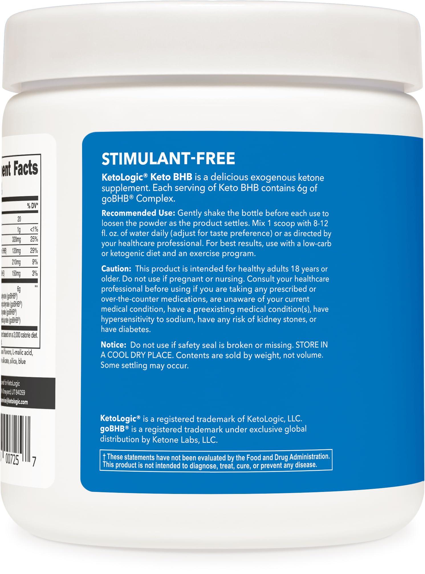 Ketologic Ketologic Keto BHB (Patriot Pop Flavor) 30 Servings - Exogenous Ketone Supplement with goBHB, Beta-Hydroxybutyrate Salts