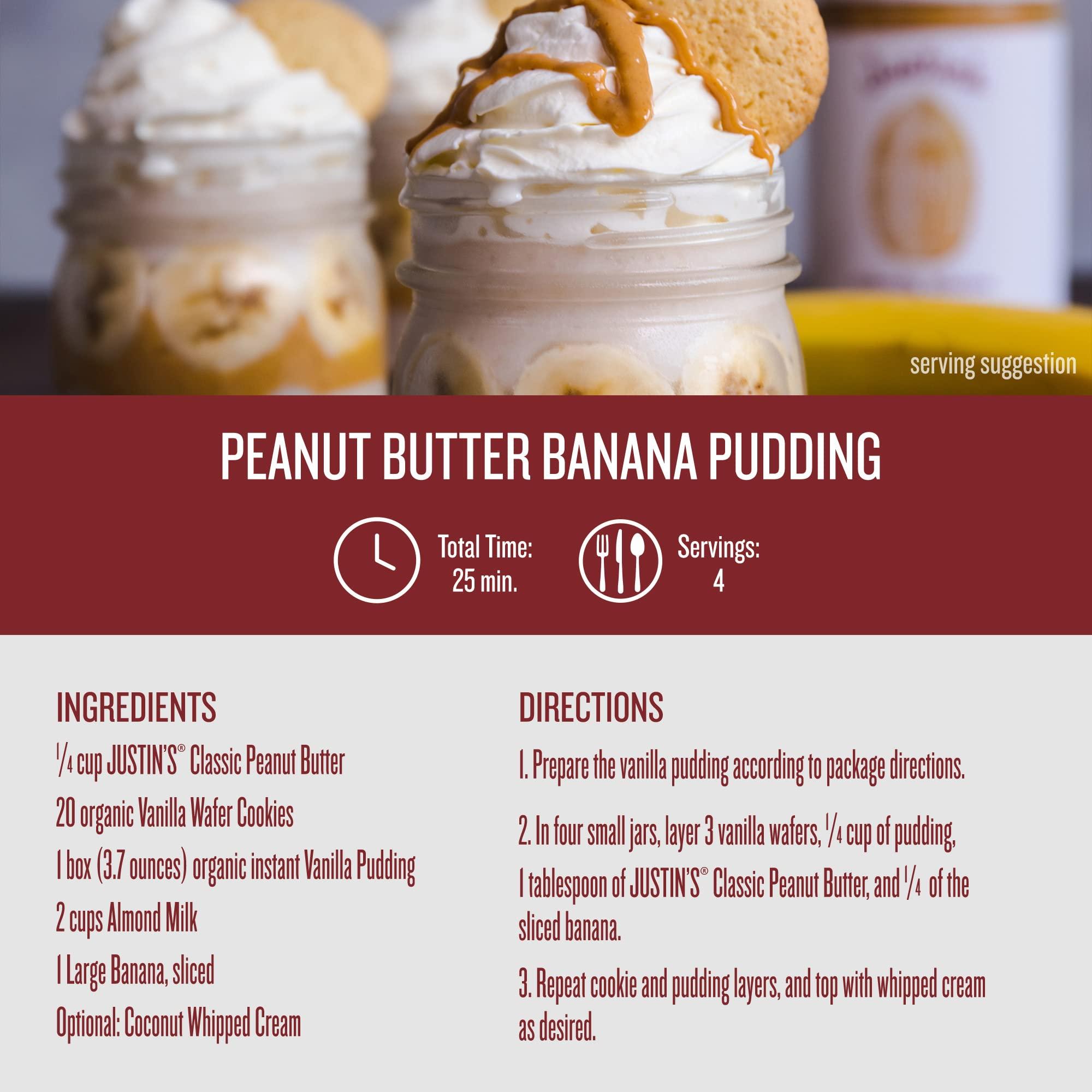 Justin's Justin\'s Classic Peanut Butter Creamy Spread, No Stir, Gluten-Free, 28 Ounce Jar, 1 Pack