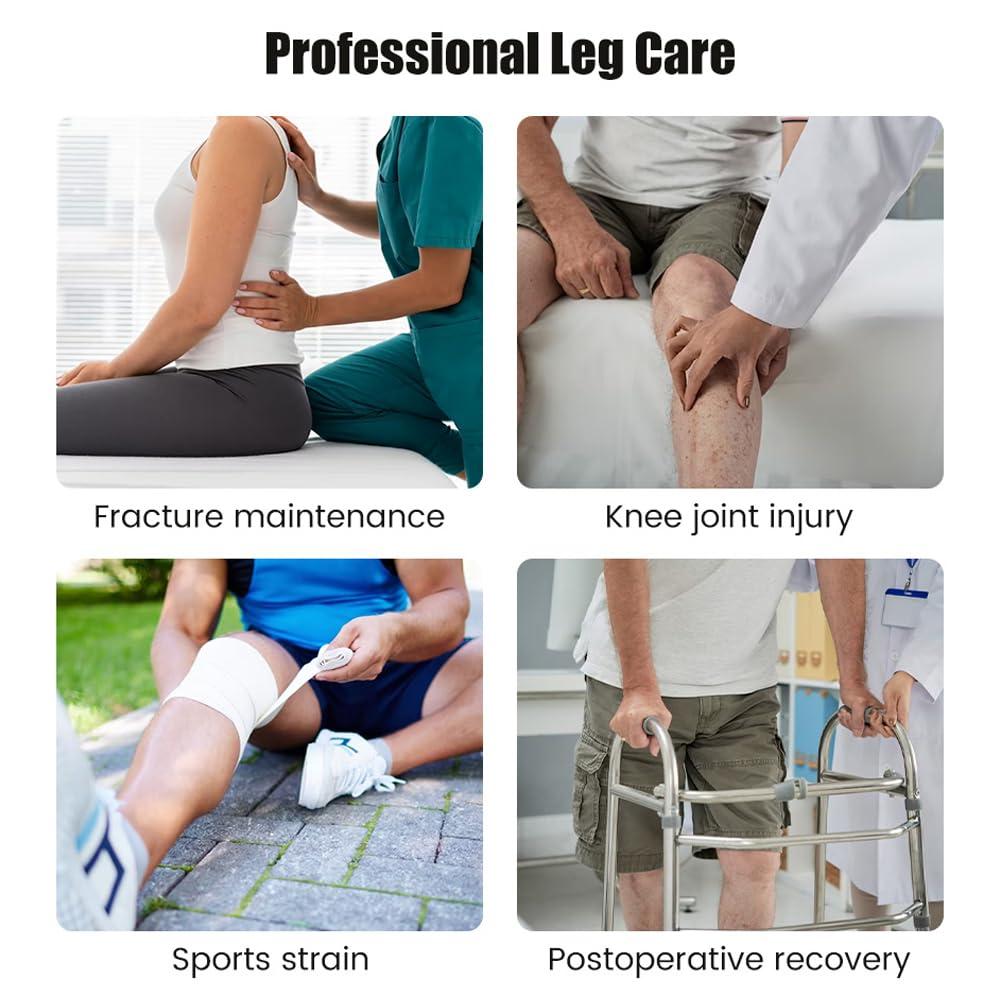 HUVIOVED HUVIOVED Knee Support Brace - Hip Knee Ankle Foot Orthosis Braces with Walking Boots for Hip Fracture Rehabilitation Equipment,Left