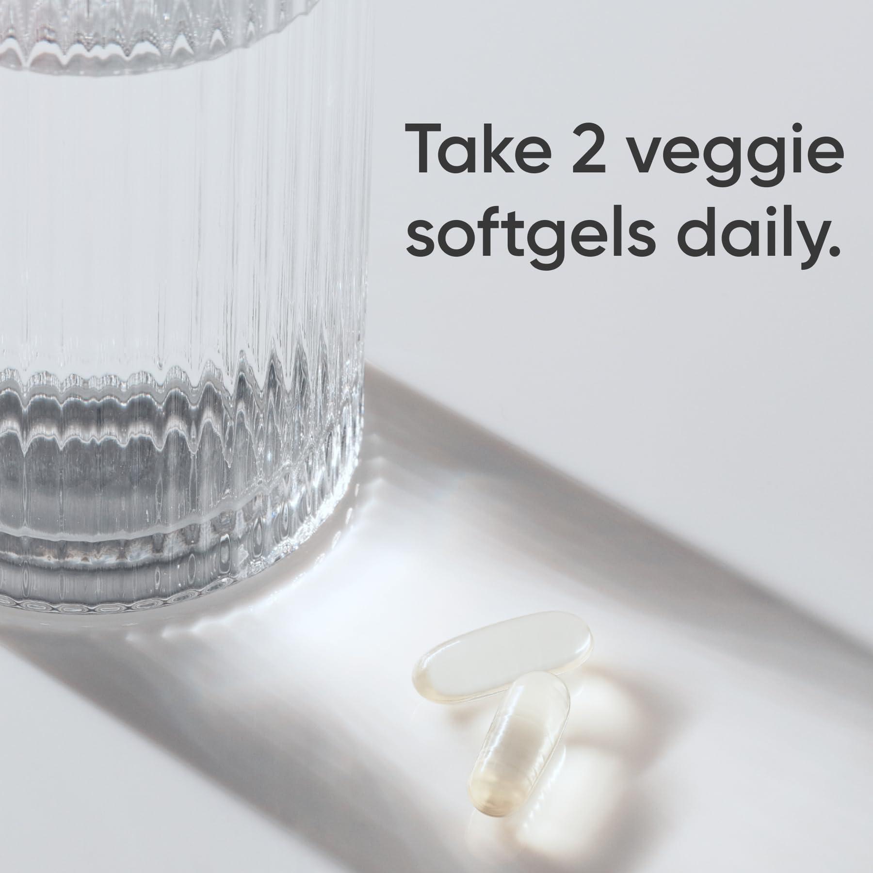 Sports Research Sports Research Vegan Omega-3 Fish Oil Alternative from Algae Oil - Highest Levels of DHA & EPA Fatty Acids | Non-GMO Verified & Vegan Certified - Fresh Lemon Scent - 60 Veggie Softgels