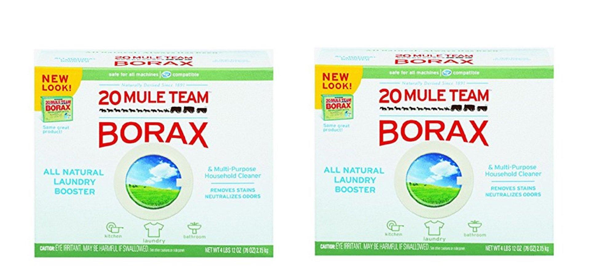 Mule Team 20 Mule Team Borax Laundry Booster Powder 4 Pounds (2 Pack)