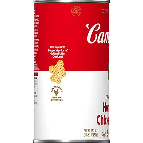 Campbell's Campbells Condensed Homestyle Chicken Noodle Soup, 22.2 oz Family Size Can (12 Pack)