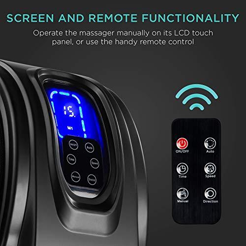 Best Choice Products Best Choice Products Foot Massager Machine Shiatsu Foot Massager, Therapeutic Reflexology Kneading and Rolling for Feet, Ankle, High Intensity Rollers, Remote, Control, LCD Screen - Black