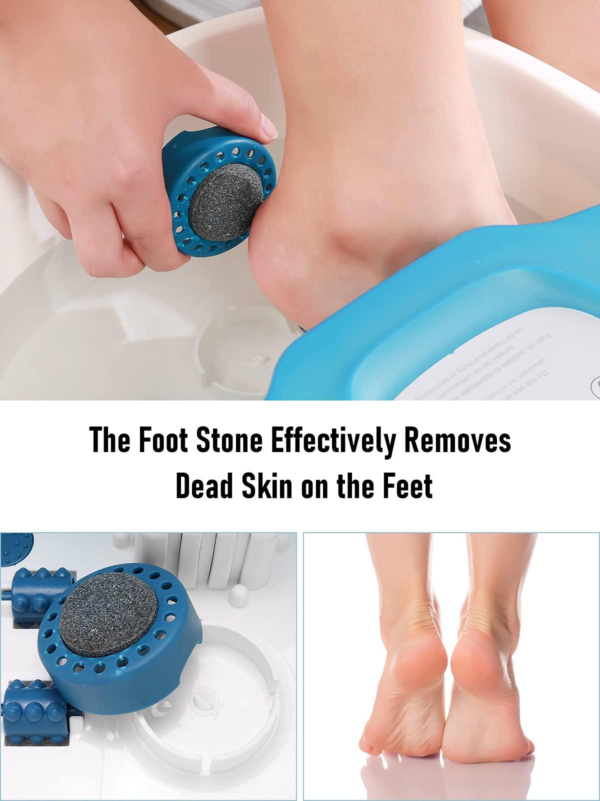 N\\A Foot Spa Bath Massager, Quick Heating Adjust the Temperature Bubble, with Grindstone for Household Use
