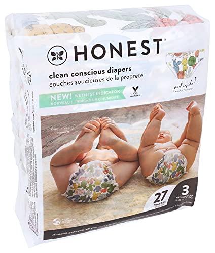 The Honest Company The Honest Company - Eco-Friendly and Premium Disposable Diapers - Pandas, Size 3 (16-28 lbs), 27 Count