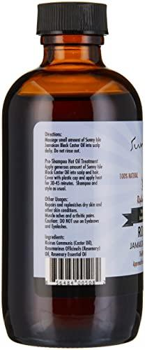 Sunny Isle Sunny Isle Rosemary Jamaican Black Castor Oil 4oz | Hair Growth Treatment | For Scalp & Acne-Prone Skin | Hot Oil Application