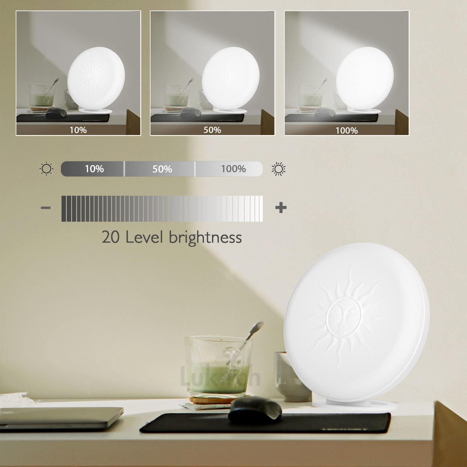 Lukirch Lukirch Green Light Therapy Lamp, UV-Free Therapy Light, 4 Colors, Natural Relief for Migraine Relief, Good Sleep, Happy Mood, Boost Energy and Jet Lag (Greenlight)