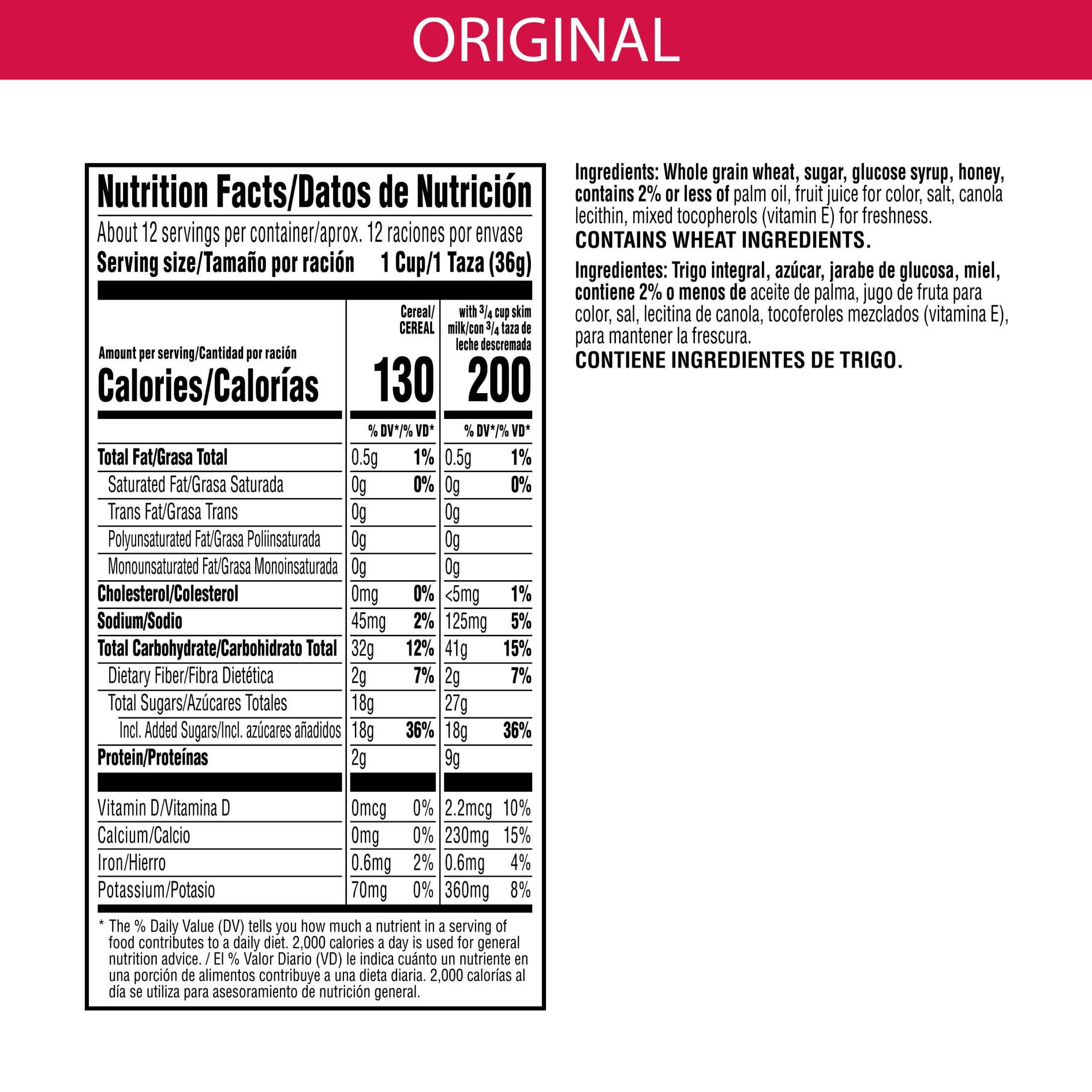 Honey Smacks Honey Smacks Breakfast Cereal, Made with Whole Grain, Kids Snacks, Large Size, Original, 15.3oz Box (1 Box)