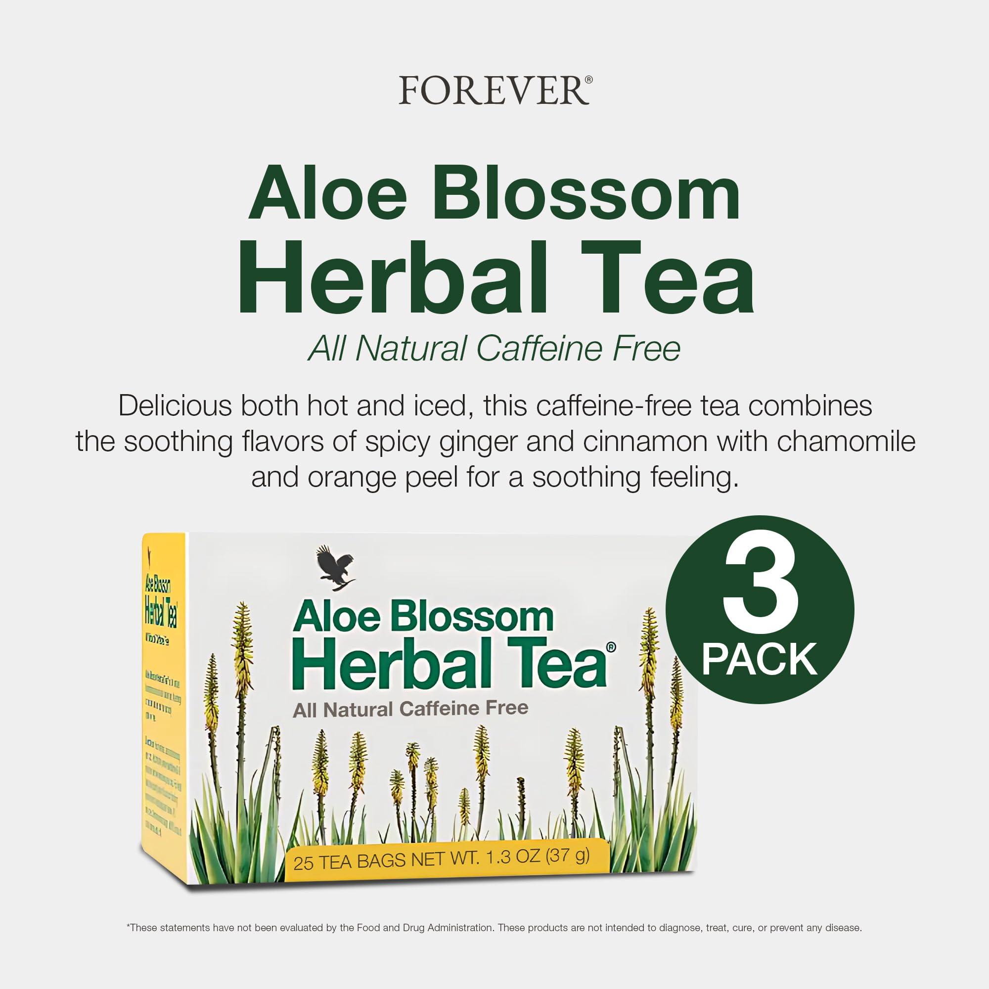 Forever Living Products Forever Living - Aloe Blossom Herbal Tea - Caffeine-Free for Balance and Wellness - Vegan and Gluten-Free - Hot or Iced - Zero Calories - 1.3 oz