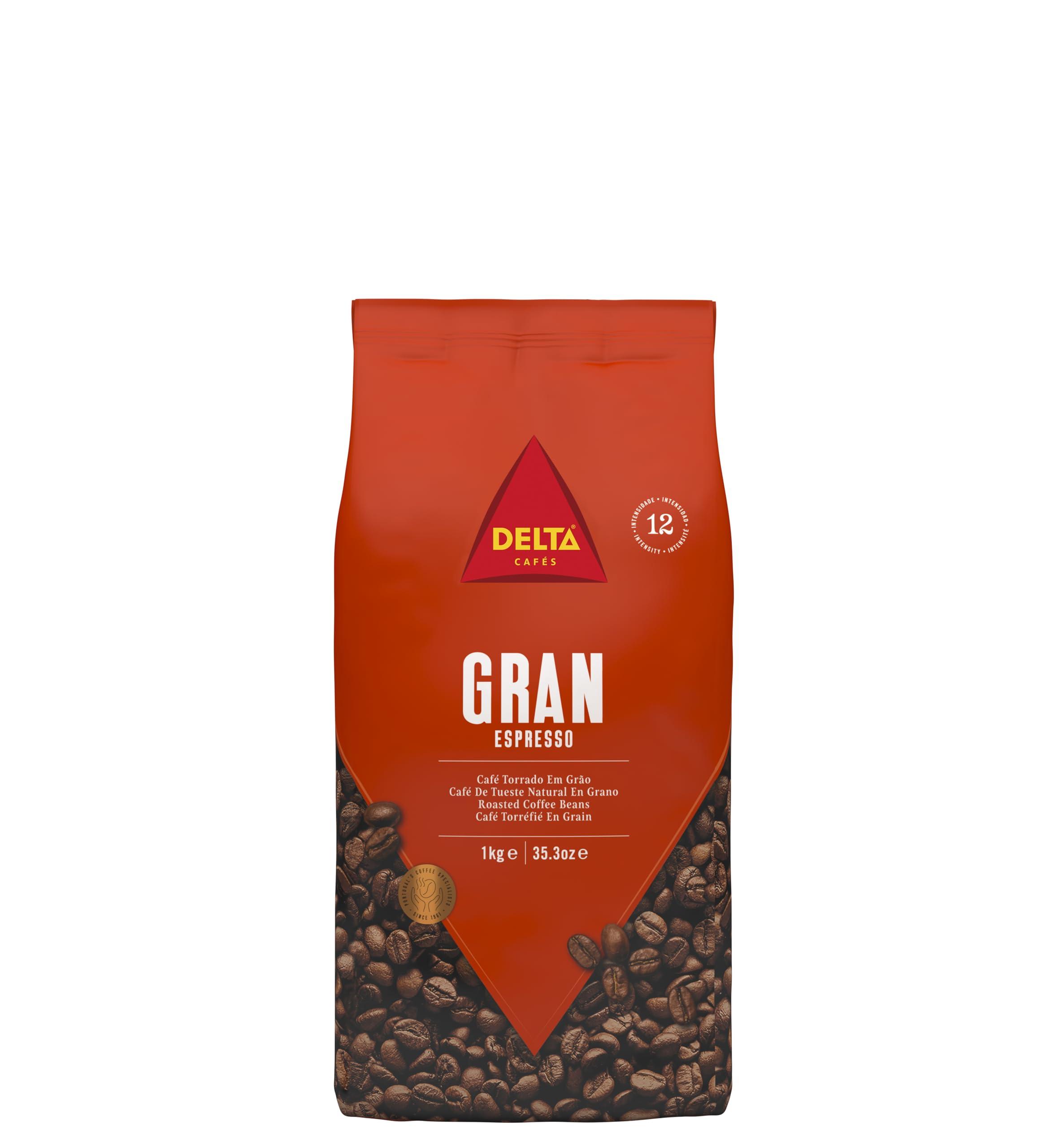Delta Cafes Delta Cafs Gran Espresso Whole Bean Coffee, Portugal Coffee, Naturally Roasted Coffee Beans, Intense Coffee with Crema, 2.2lb