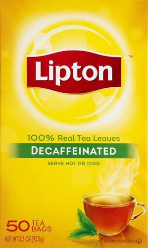 Lipton Lipton Decaffeinated Black Tea, 50 Count (Pack of 4)