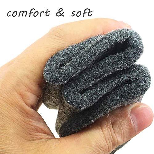 YESSQ Wool Felt Warm Shoe Insoles - Wool Felt Boot Shoe Insert Insoles Women 6