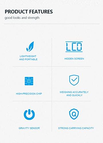 Vortex Vortex BL319 High Precision Strain Gauge Sensor System 6mm R20 Tempered Glass 180kg kg/lb/st Convertible LED Display Step on Technology Auto Zero & Auto Off Digital Scale