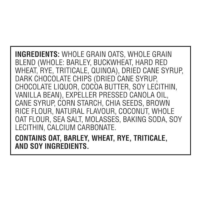 Generic Kashi Seven Grain with Quinoa bars Chocolate Chip Chia Non-GMO, 200g/7.1oz (Pack of 2) Shipped from Canada