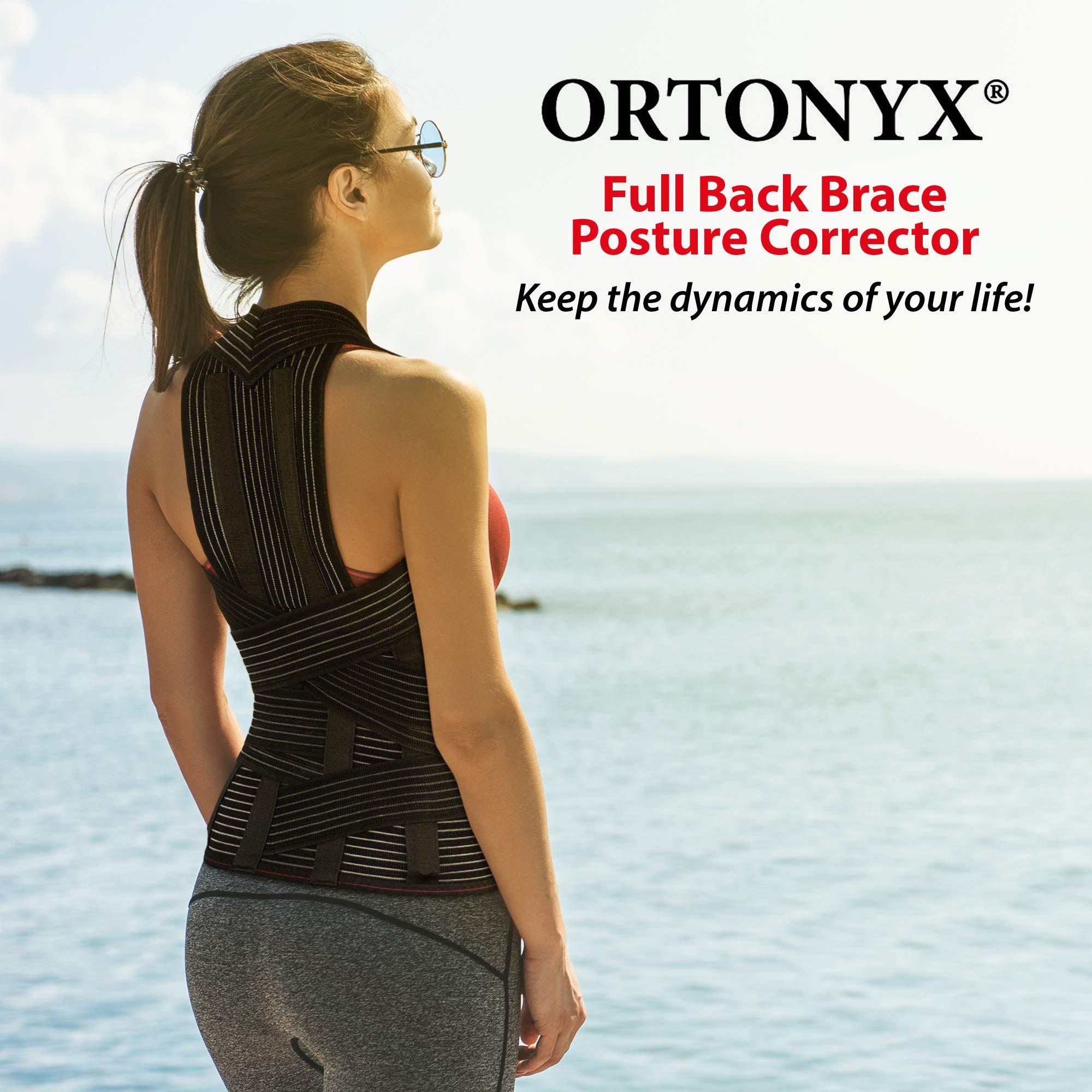 ORTONYX ORTONYX TLSO Full Back Support Brace with Removable Dorso-Lumbar Pad - Lightweight, Breathable - Pain Relief, Thoracic Kyphosis, Herniated Disc / ACHB5248-S